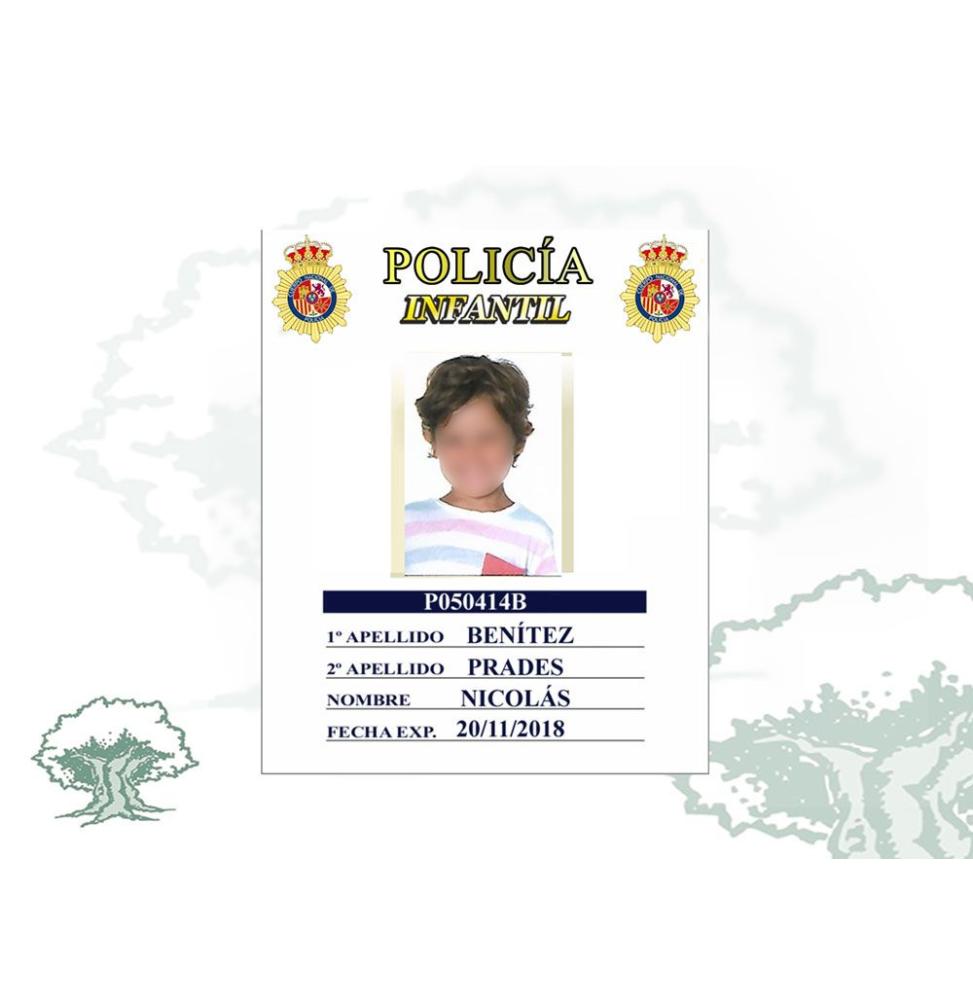 Carnet Policía Nacional infantil