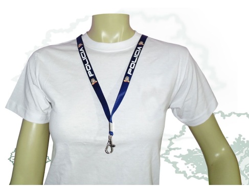 Cinta lanyard Policía Nacional a color