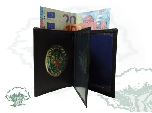 Cartera tipo libro con chapa Guardia Civil de Tráfico