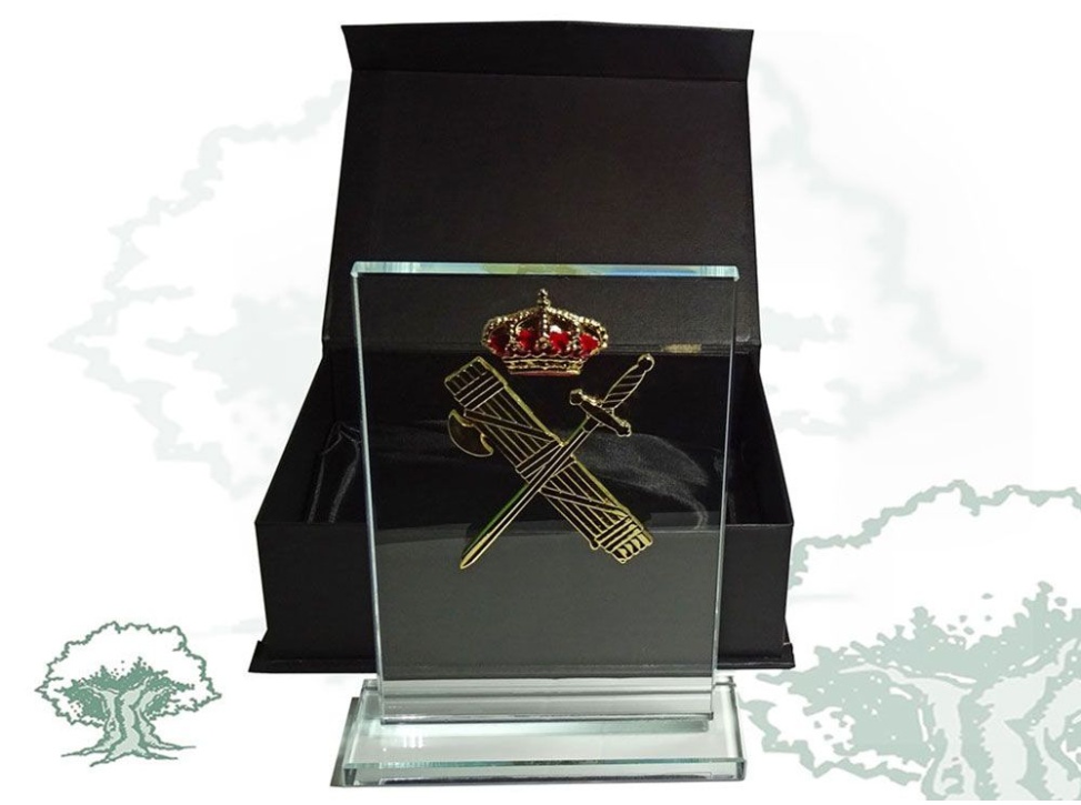 Placa Guardia Civil de cristal