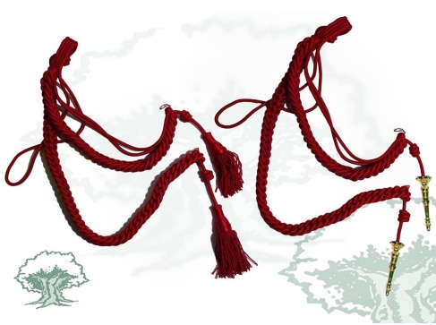 Cordón doble rayón en rojo adulto