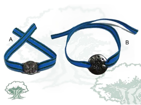 Pulsera Virgen del Pilar de tela con chapa