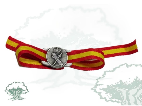 Pulsera Guardia Civil España de tela con chapa