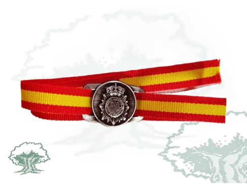 Pulsera Policía Nacional España de tela con chapa