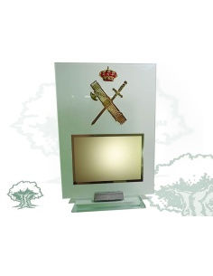 Placa Guardia Civil de cristal con base 2