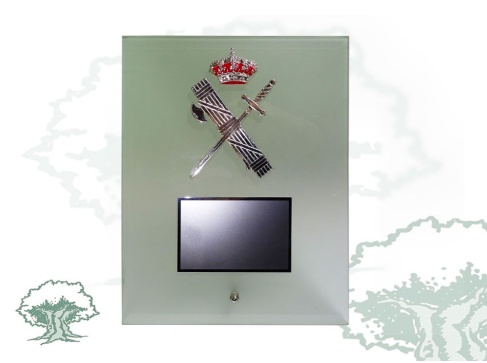 Placa Guardia Civil de cristal traslúcido