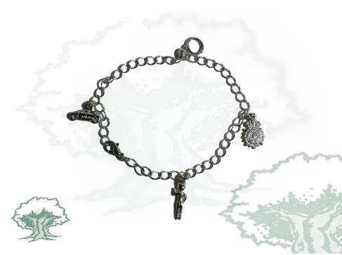 Pulsera Policía Nacional bañada en plata