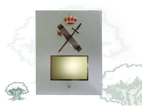 Placa Guardia Civil de cristal traslúcido