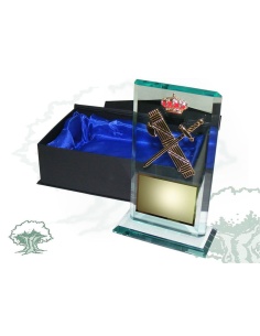 Placa dedicatoria de cristal biselado Guardia Civil 2