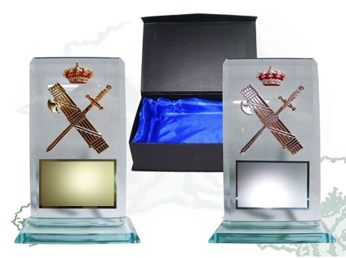 Placa Guardia Civil de cristal biselado