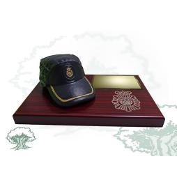 Gorra de sobremesa Policía Nacional decorada a mano