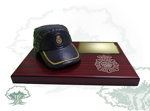 Gorra sobremesa Policía Nacional decorada a mano