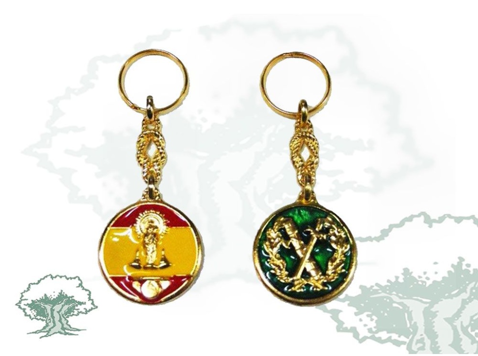 Llavero Guardia Civil Virgen del Pilar metálico