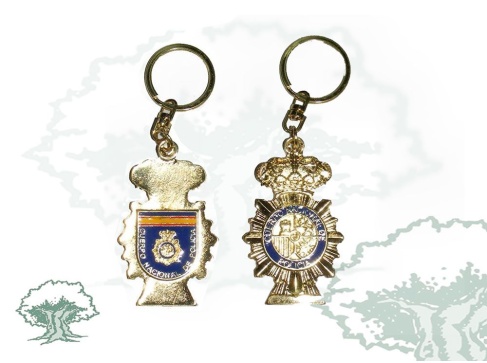 Llavero Policía Nacional  dorado
