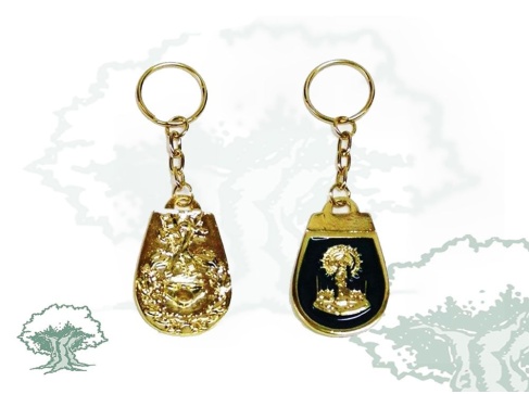 Llavero Virgen del Pilar dorado