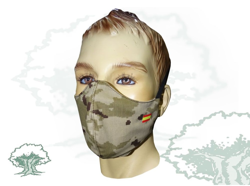 Mascarilla Unidad Militar Emergencias textil higiénica