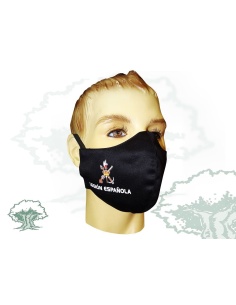 Mascarilla Legión negra textil higiénica