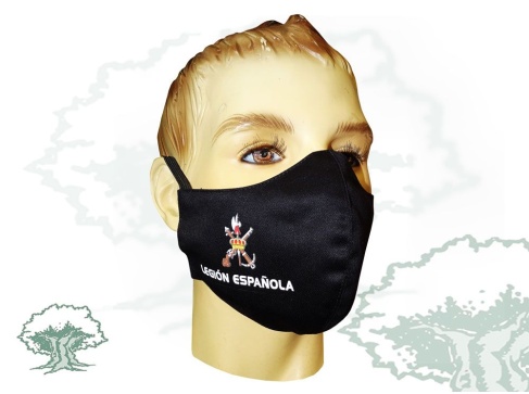 Mascarilla Legión negra textil higiénica