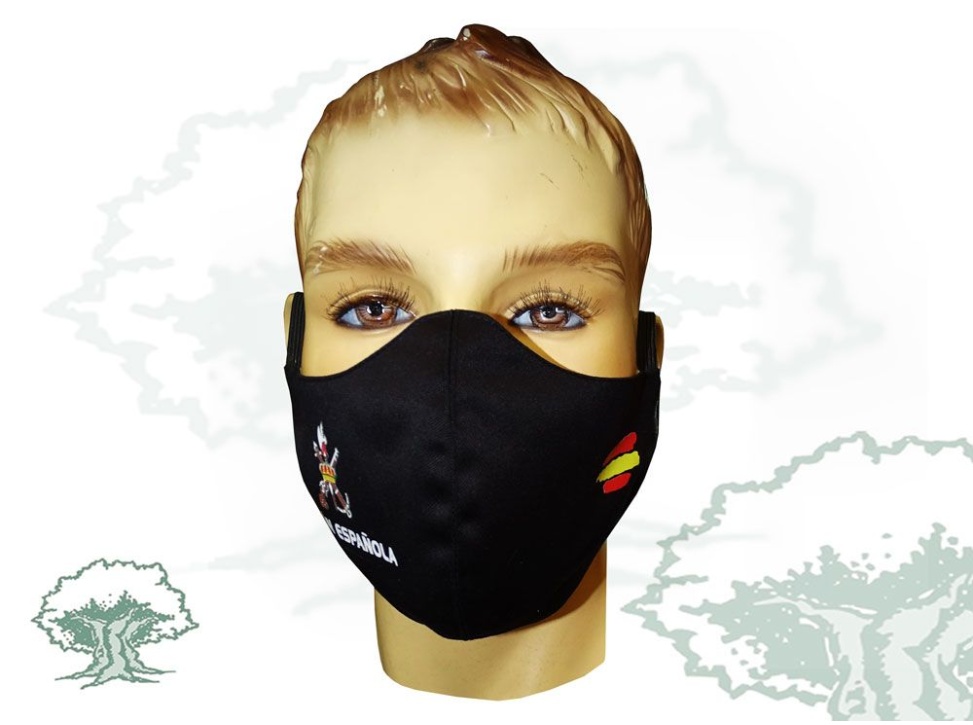 Mascarilla Legión negra textil higiénica