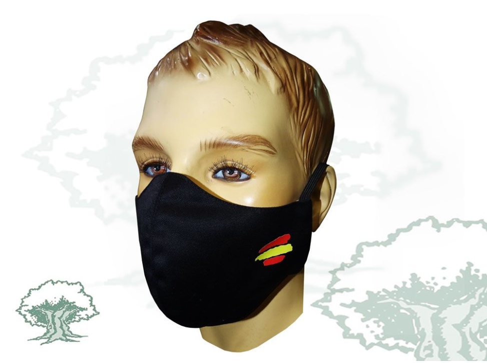 Mascarilla Legión negra textil higiénica