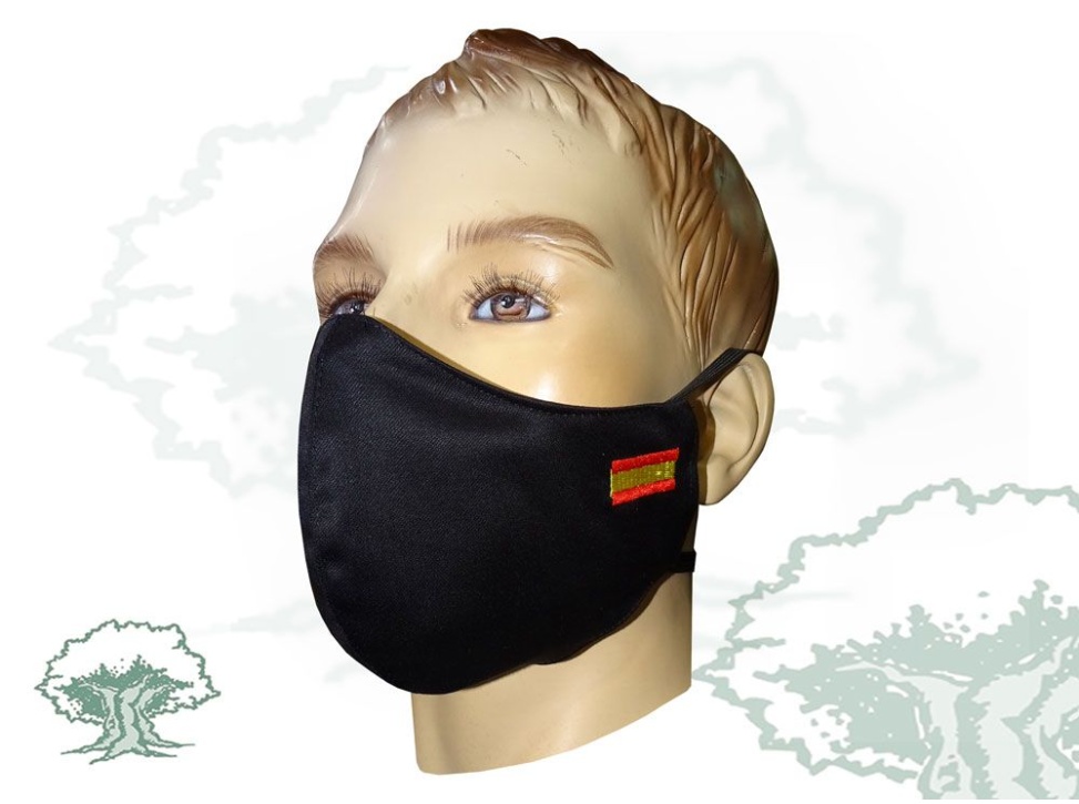 Mascarilla España textil higiénica bordada