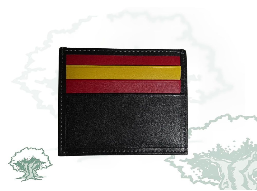 Tarjetero España con monedero de cuero
