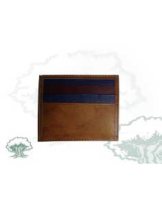 Tarjetero con monedero de cuero