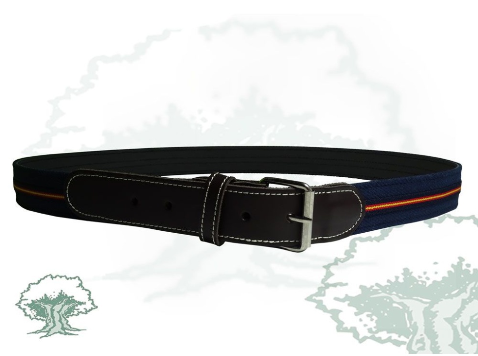 Cinturón España de cuero en azul