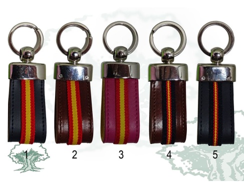 Llavero de piel con bandera de España varios modelos