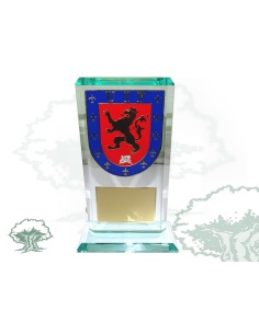 Placa UIP Policía Nacional de cristal biselado