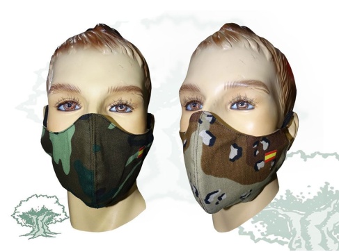 Mascarilla textil higiénica de camuflaje Mascarilla textil higiénica de camuflaje