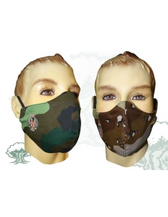 Mascarilla Ejército de camuflaje textil higiénica