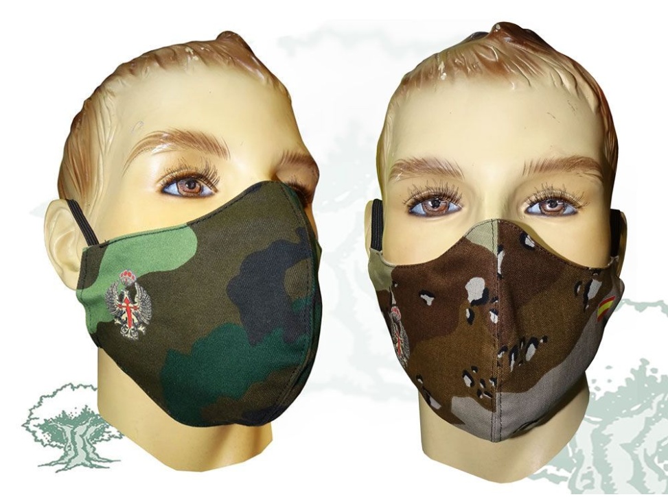 Mascarilla Ejército de camuflaje textil higiénica