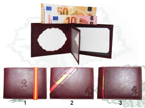 Cartera Guardia Civil burdeos con chapa