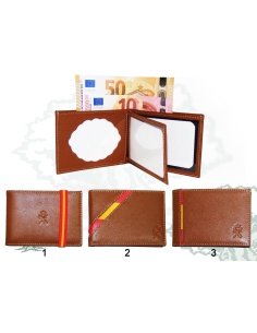 Cartera con chapa Guardia Civil en marrón