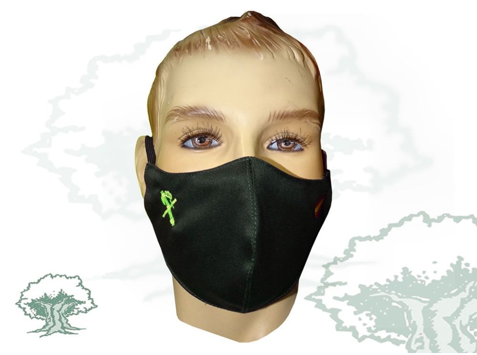Mascarilla Guardia Civil textil higiénica bordada