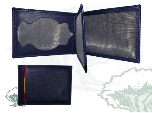 Cartera Policía Nacional en azul para chapa