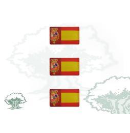 3 Pegatinas relieve Bandera de España