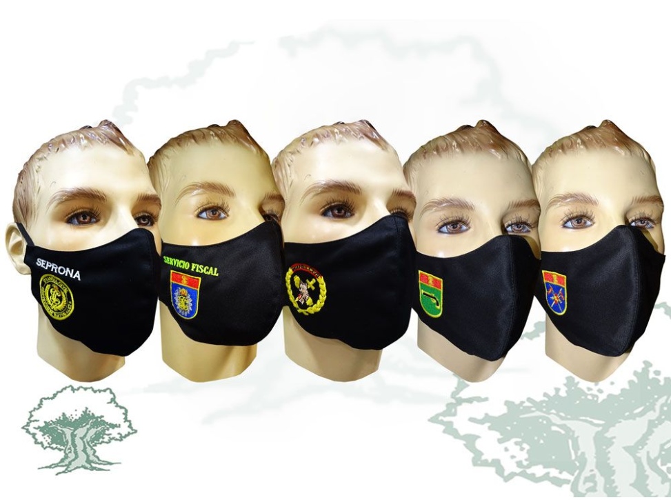 Mascarilla Especialidades Guardia Civil textil higiénica bordada