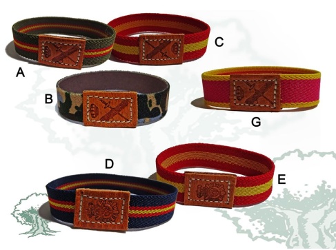 Pulsera caballero de goma