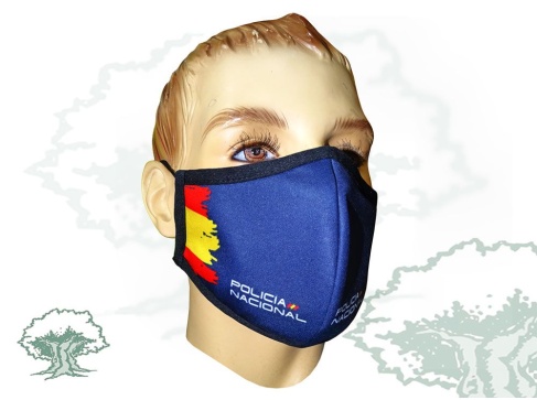 Mascarilla Policía Nacional higiénica reutilizable