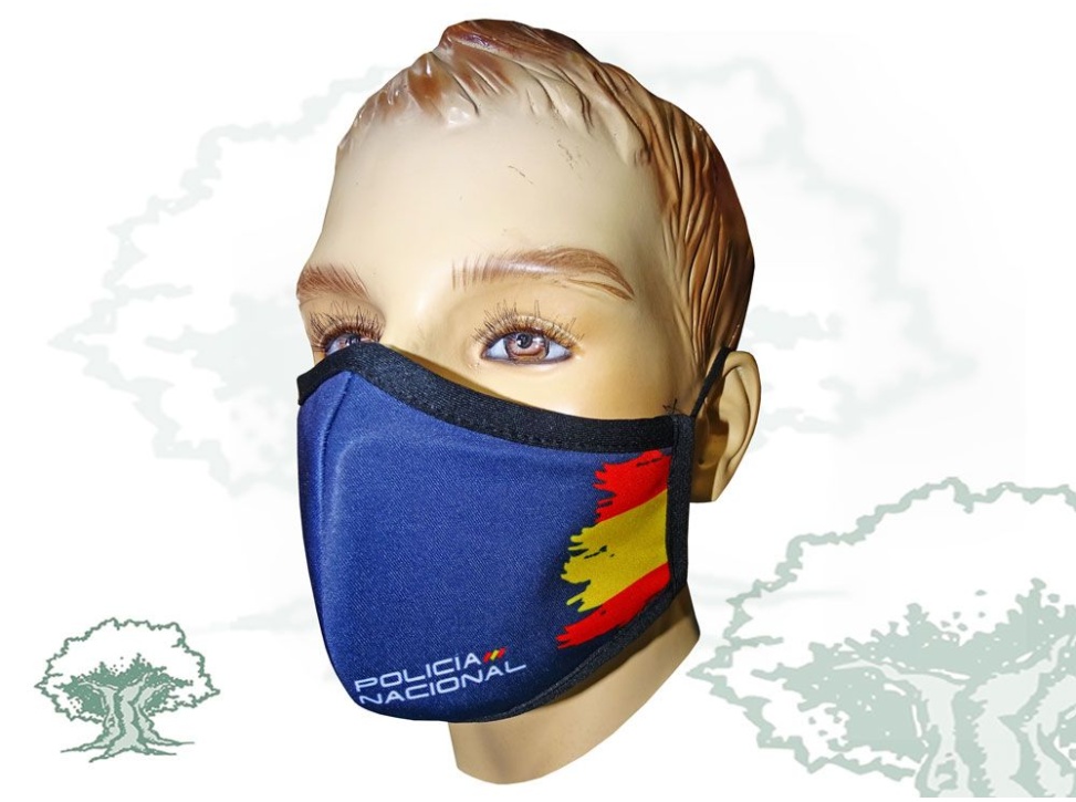 Mascarilla Policía Nacional higiénica reutilizable