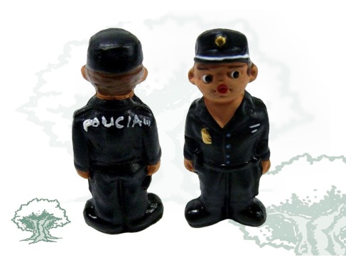 Figura Policía Nacional de barro
