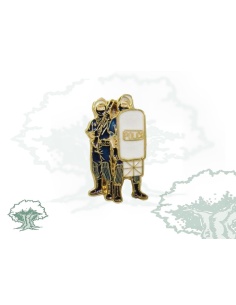 Pin antidisturbios con escudo Policía Nacional