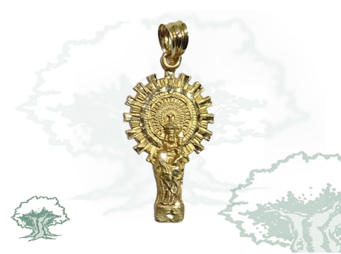 Colgante de oro Virgen del Pilar grande