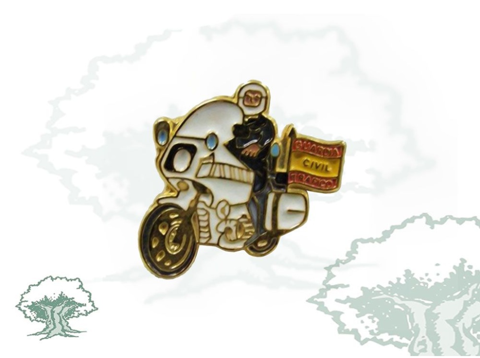 Pin Guardia Civil de Tráfico motorista bandera España