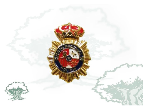 Pin Policía Nacional dorado a color