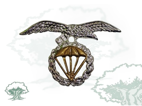 Emblema Brigada Paracaidista plateado para boina