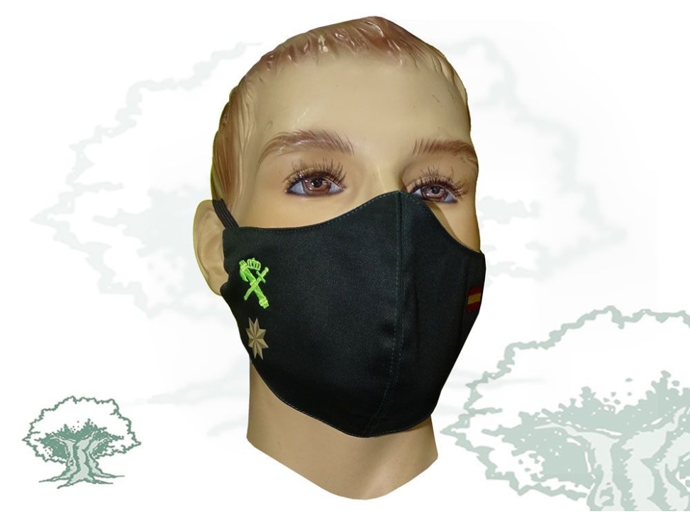 Mascarilla Comandante Guardia Civil textil personalizada