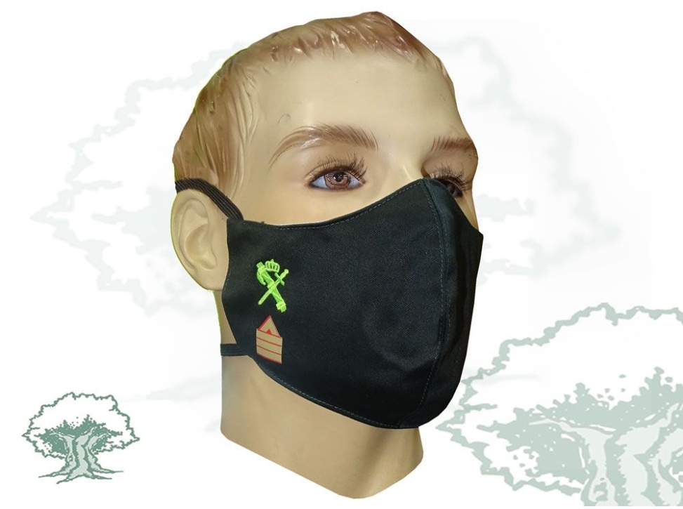 Mascarilla Sargento 1º Guardia Civil textil personalizada